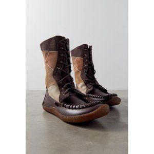 Punto Pigro Urban Outfitters Eschimese Lace Tall Boot In Neutral Multi Size 39